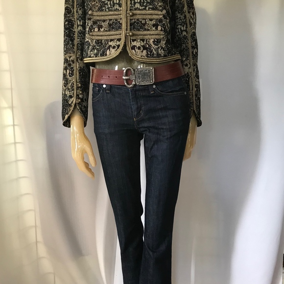 JOSEPH ABBOUD Belt Brw Wide Big Buckle Hammered main image 4